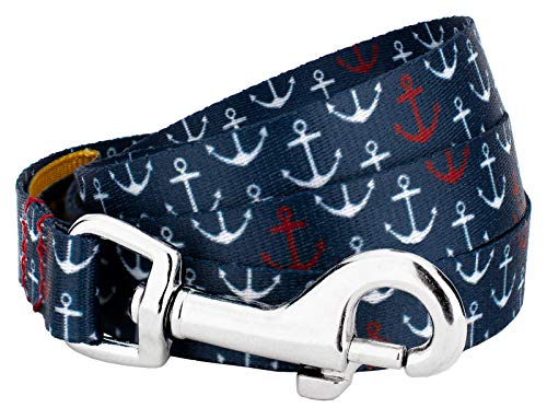 Country Brook Petz - 1 Inch Anchors Away Dog Leash - 6 Foot