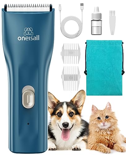 oneisall Pet Clipper for Cat Matted Hair, Pet Shaver for Cats Quiet Pet Clippers Waterproof Cordless...