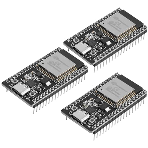 3PCS ESP32 ESP-32S ESP-WROOM-32 Development Board Kits, 38 Pin CP2012 USB C WiFi + Bluetooth Dual Cores Microcontroller Processor Compatible with Arduino IDE NodeMCU