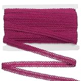 sourcing map 1,5 cm x 11 Yards Gimpe Borte Besatz Polsterborte Polyester Geflecht Band Vorhang Dekorative Kante Spitze für Heimdekoration DIY Handwerk Nähen Kostüm Rose Rot