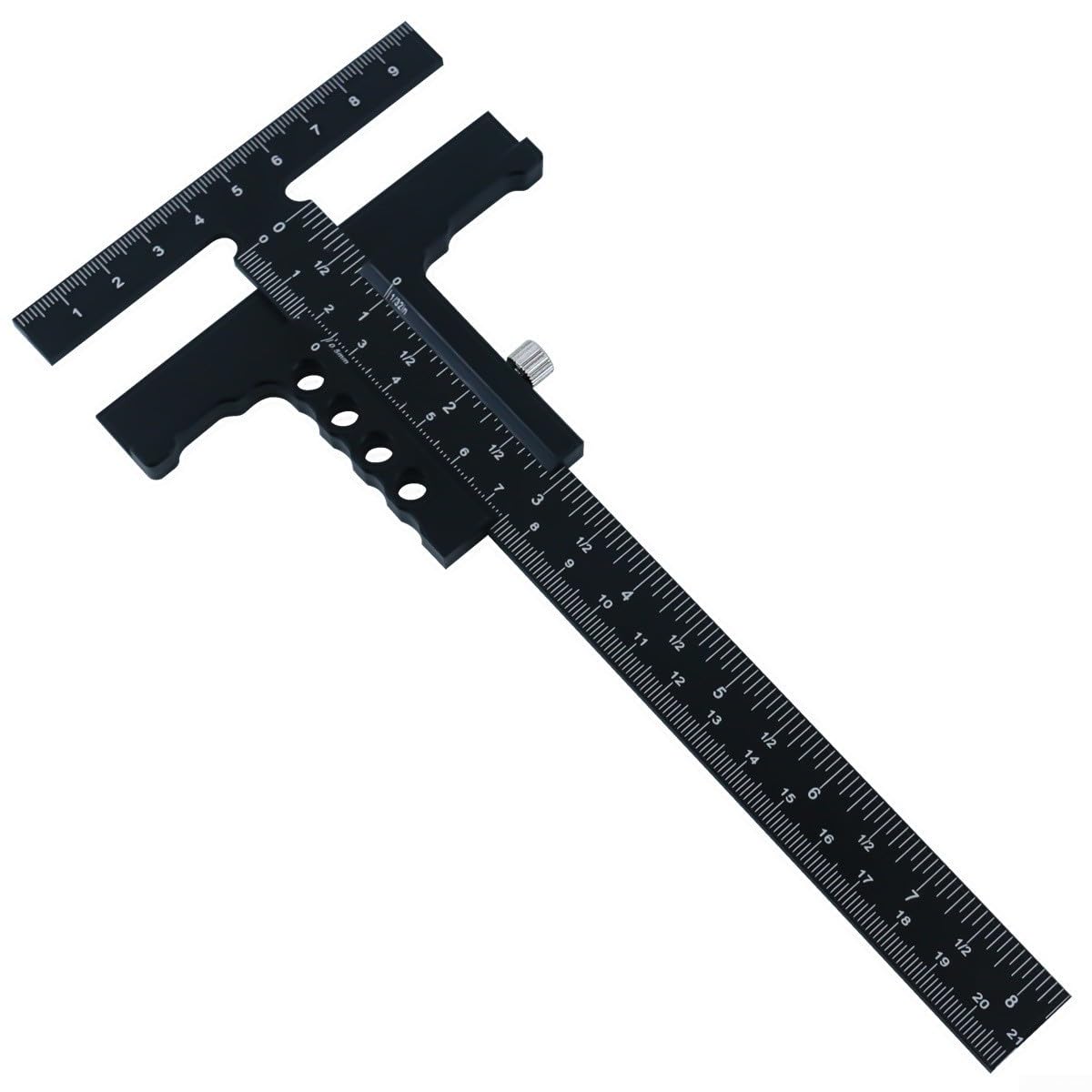 Escuadra Medición Aluminio Doble Escala cm/pulg