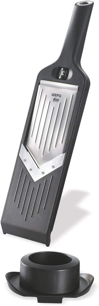 Violi V-Slicer, Vegetable Slicer, V Shape Blade, Stainless Steel, Plastic, Black, 32.3 cm