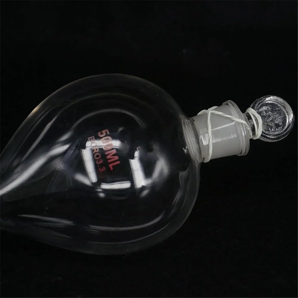 Tropftrichter aus Laborglas, Kugelform, 500 ml, mit Glashahn-Werkzeug