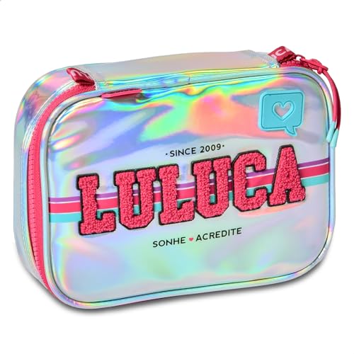 Classebag Estojo Grande Holográfico Luluca Box 100 PENS