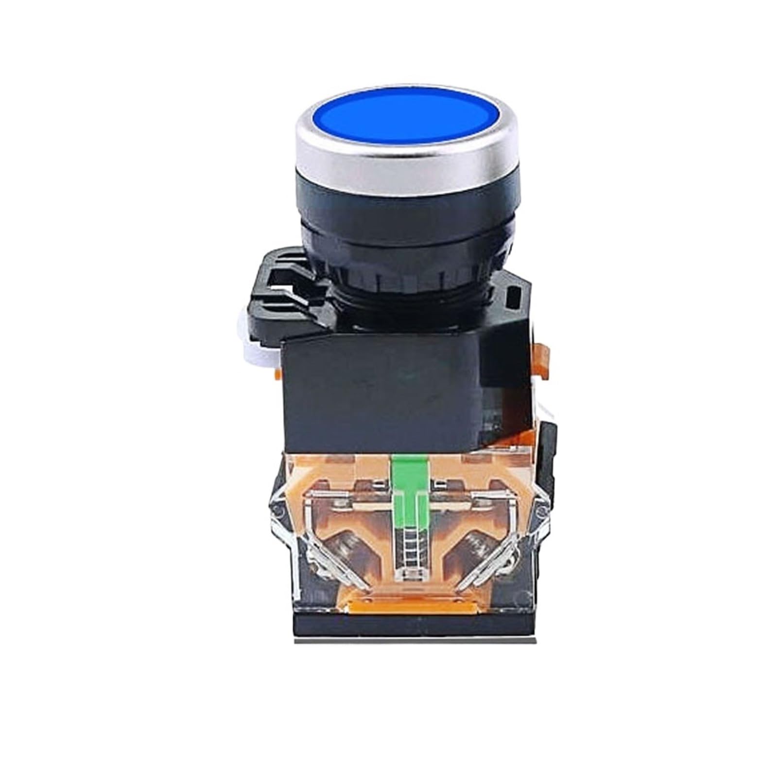 WQGQPXOB LA38 2 Position 1NO /1NC with LED Indicator Light 22mm Push Button Switch Series Knob(Blu)