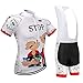 Moxilyn Abbigliamento Ciclismo da Uomo,Maglia Manica Corta+Pantaloncini,Cuscino Gel 9D,Ciclismo Moda Set Completo ,Ciclismo Ciclismo Jerseys per Uomo,Ad Asciugatura Rapida Traspirante