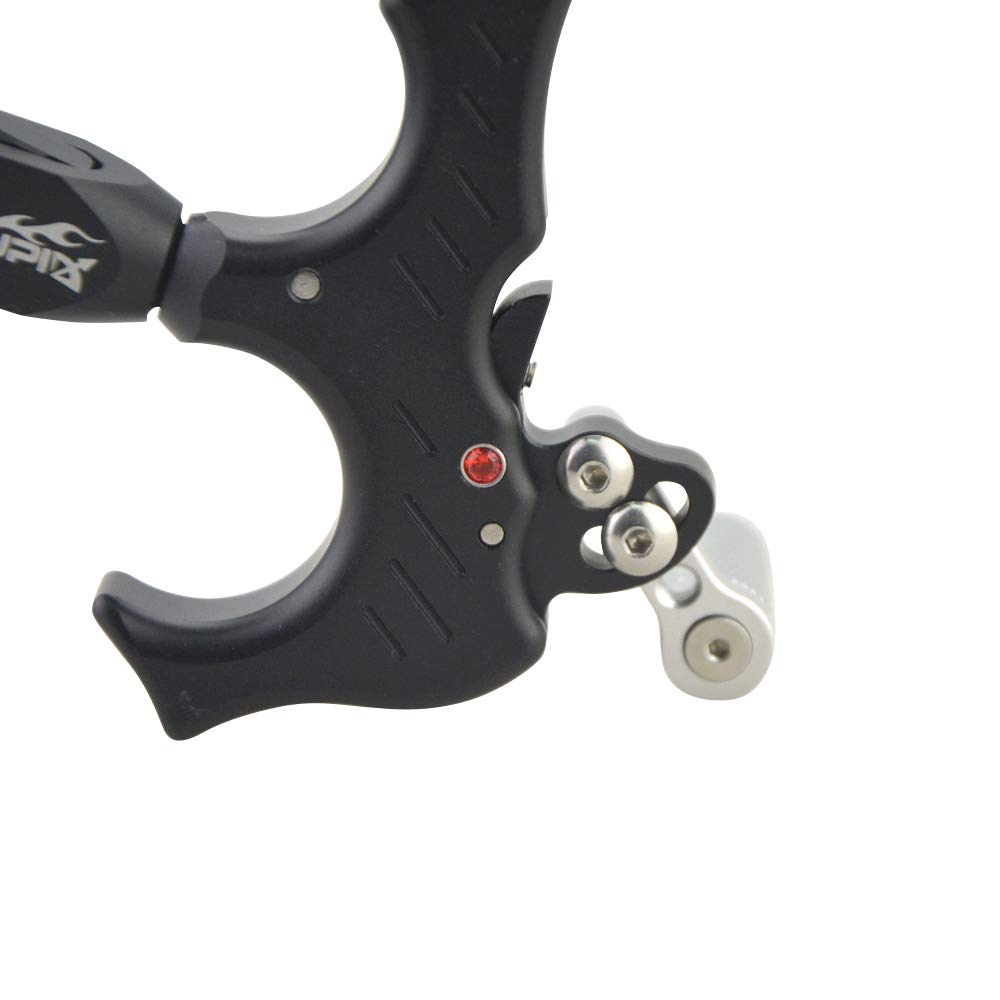 AMEYXGS Rotación de 360 ° Compuesto del Pulgar Liberación del Arco 3 o 4 Dedos Aleación de Aluminio Disparador del Pulgar Calibrador Ajustable Tiro con Arco Ayuda para la liberación