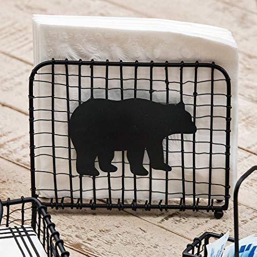 BLACK FOREST DECOR Bear Silhouette Luncheon Napkin Holder