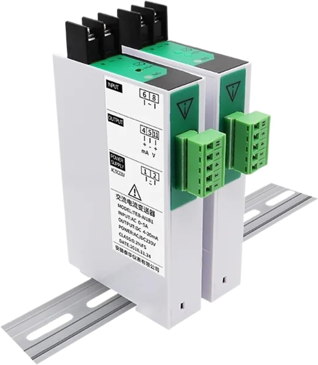 AC Voltage Transmitter 220V Input Power Output AC0-100V 300V 4-20mA 10V TEB Model Signal Isolator 40Hz-60Hz (Color : AC85-265, Size : 0-10V Out_0-100V in)