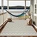 the carpet Calgary - robuster Outdoor Teppich, Flachgewebe, modernes Design, ideal für Küche und Esszimmer, Vintage-Optik, Boho-Style, auch für den Außenbereich, Beige, 140 x 200 cm