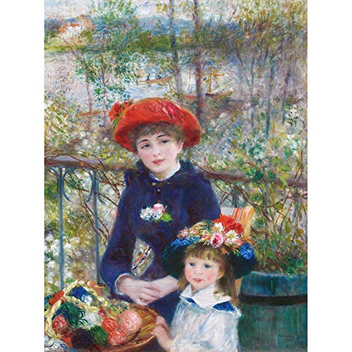 Renoir Two Sisters On Terrace Painting Unframed Wall Art Print Poster Home Decor Premium