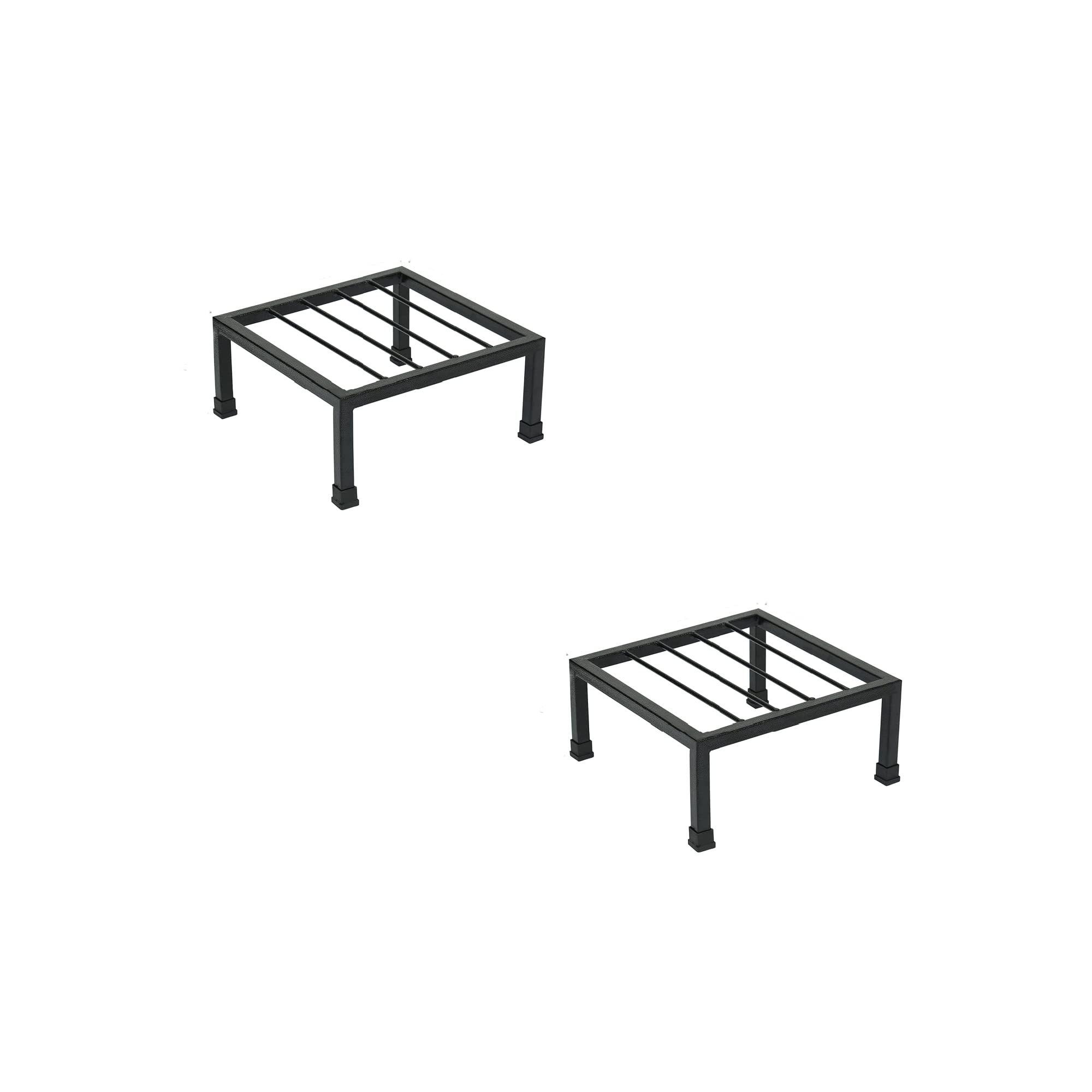 Bharat International Industry Metal Planters Square Shape Thick and Strong Leg |Black Stand Stylish Gamla Planters Perfect Stand for Planter Indoor and Outdoor (Set of 2) Stand Only (B0C69YBK46) Amazon Price History, Amazon Price Tracker