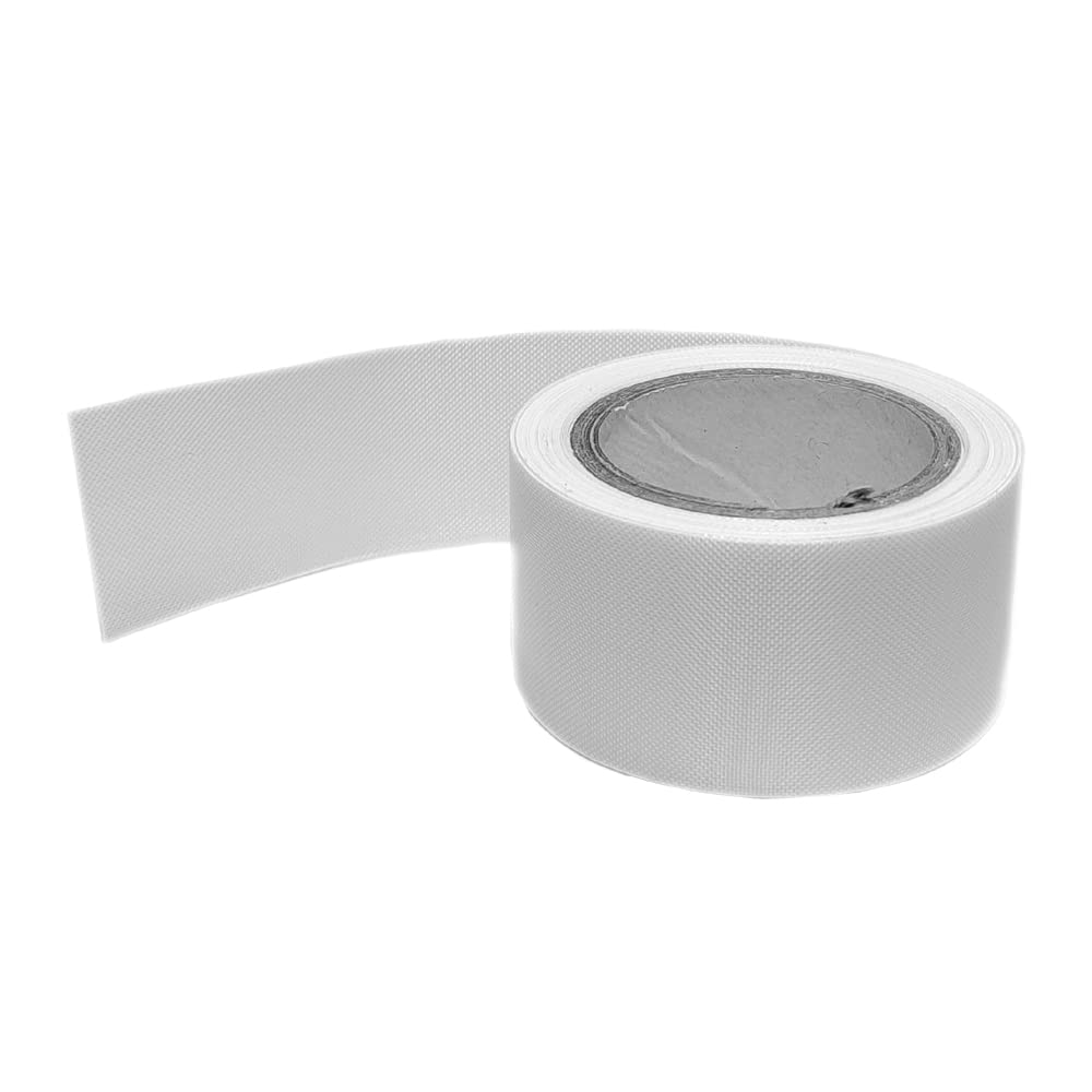 Svojas PTFE Coated Fabric Non Adhesive High Temperature Teflon Tape for Sealing Machine; Vacuum; Hand and Impulse Sealers (White)