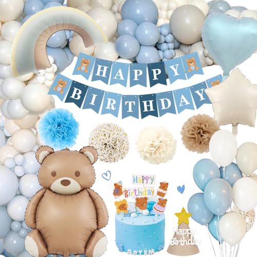 Kotkiddy Bär Servietten 20 Stück - Blaue Teddys Mit 'We Can Bearly To Meet You' Aufdruck