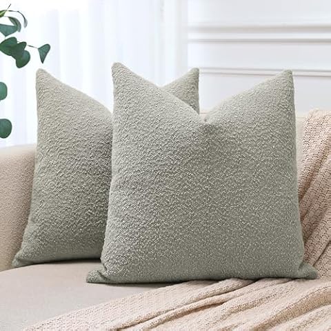 JOTOM Cloud Grey Decorative Cushion Covers Cover