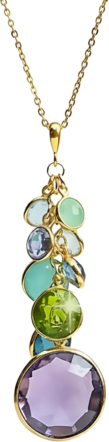 Danique Jewelry Custom Grandmother Pendant Necklace with Hers, the Kids, and Grandkids birthstones, Mother's Day gift for Grandma [RDCS-L/M/S]