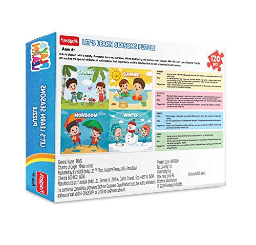 Image of Funskool - Play & Learn Funskool Play & Learn-Seasons,Educational,120 Pieces,Puzzle,for 4 Year Old Kids and Above,Toy