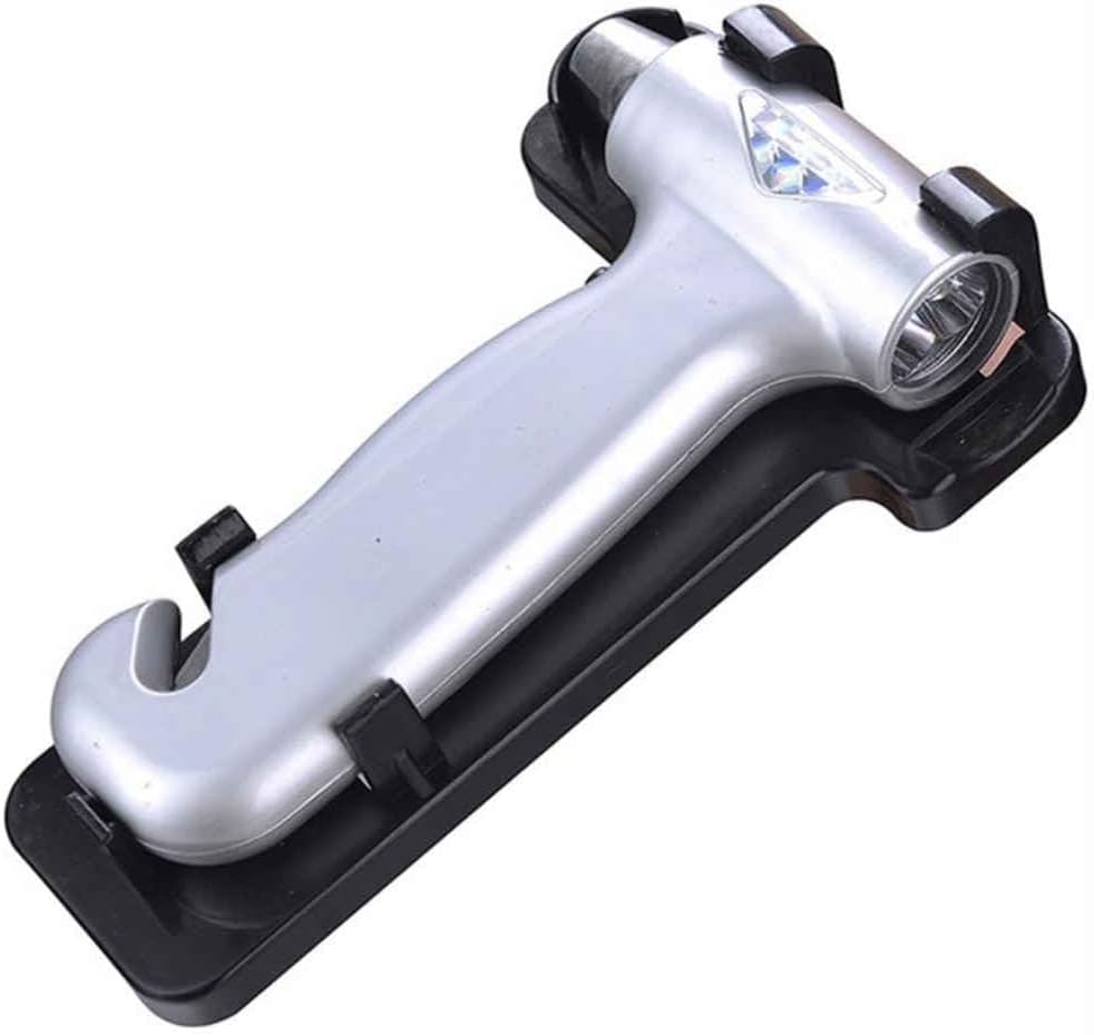 Car Escape Tool, Window Breaker, Safety Hammer, Seatbelt Cutter – Emergency Window-Shattering Tool for Quick Escape,Silver
