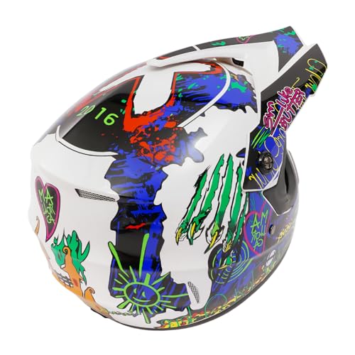 Image of Youth Kids Offroad Gear Combo Helmet Gloves Goggles DOT Motocross Off-Road Racing ATV Dirt Bike Protector (#2, L)