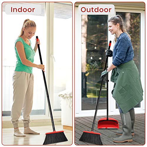 Image of TreeLen Broom and Dustpan Set, 52 inch Broom and Dust Pan Combo for Home