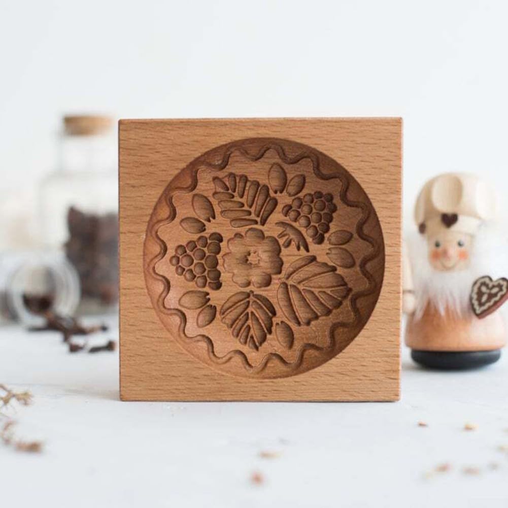 SDGBCXD， Stampi for biscotti in legno, biscotti, stampi for biscotti in legno, stampi for biscotti in rilievo in 3D, stampi for timbri, formine for biscotti fai da te for tutti gli appassionati di pas