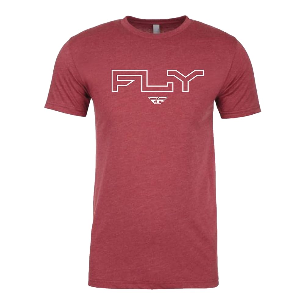 Fly Racing 354-0309L Fly Edge Tee Cardinal Lg