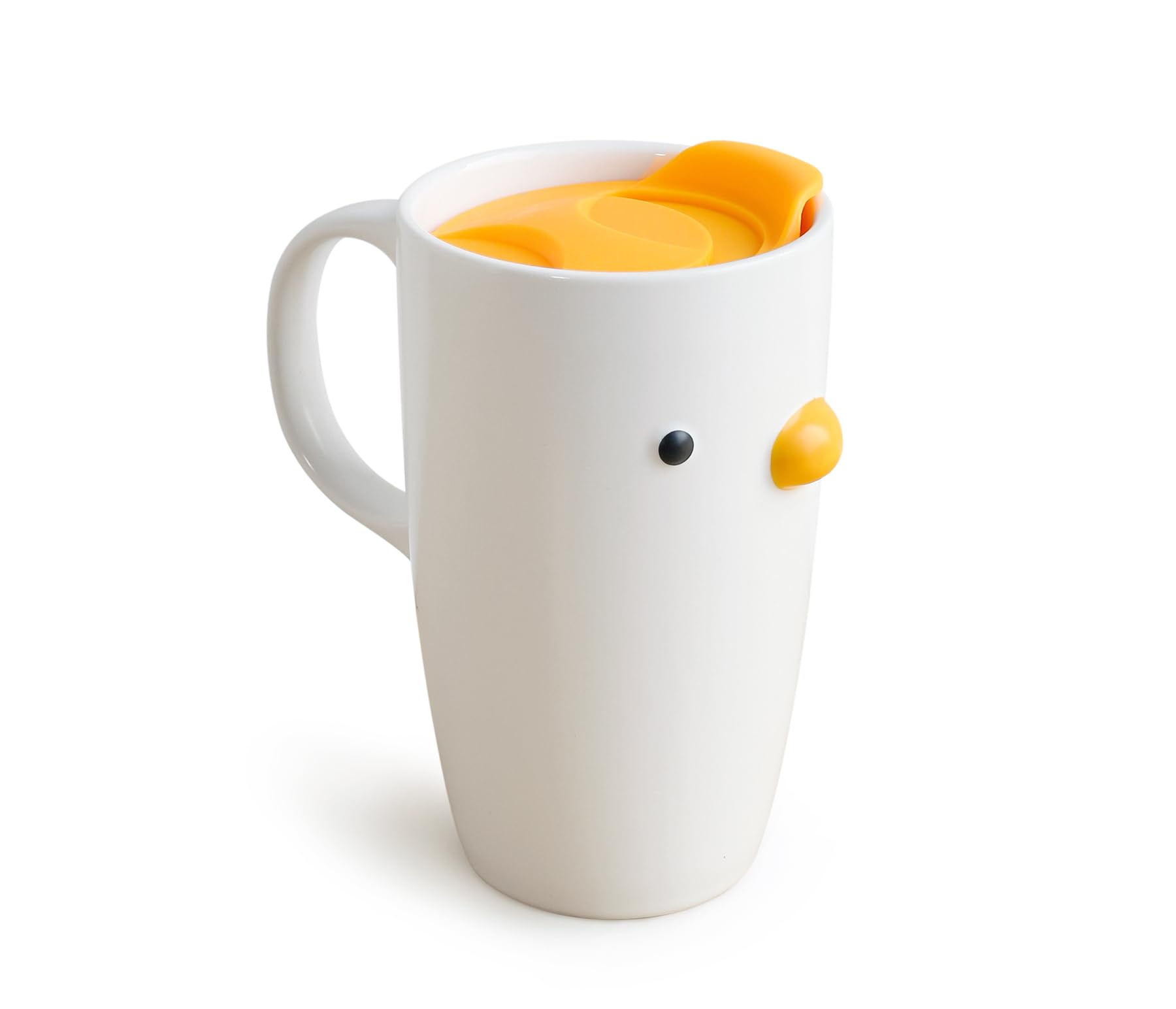 TULANDOT Duck Coffee Cup with Lid, Travel Mug with Handle, Sealed Lid, Cute Chick High Cup, Safety Ceramic