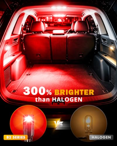 Image of Auxbeam 2026 B2 Series 194 LED Bulbs Red 168 2825 T10 W5W Bulbs