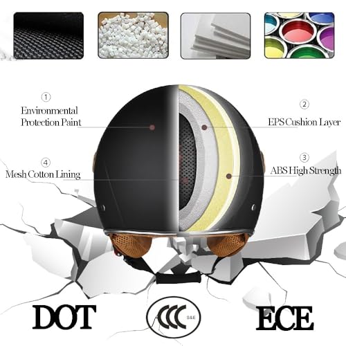 Casco scooter abierto con forro cómodo y doble pantalla solar 4