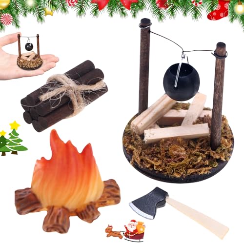 CLIUNT Mini Lagerfeuer Wichtelzubehör, Miniatur Wichtel Zubehör...
