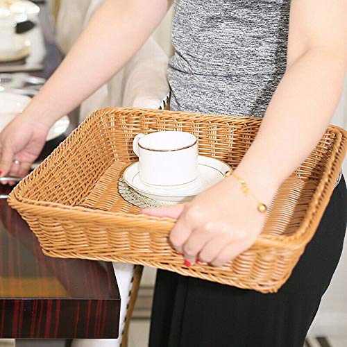 Ausuky Cestino rettangolare fatto a mano in rattan...