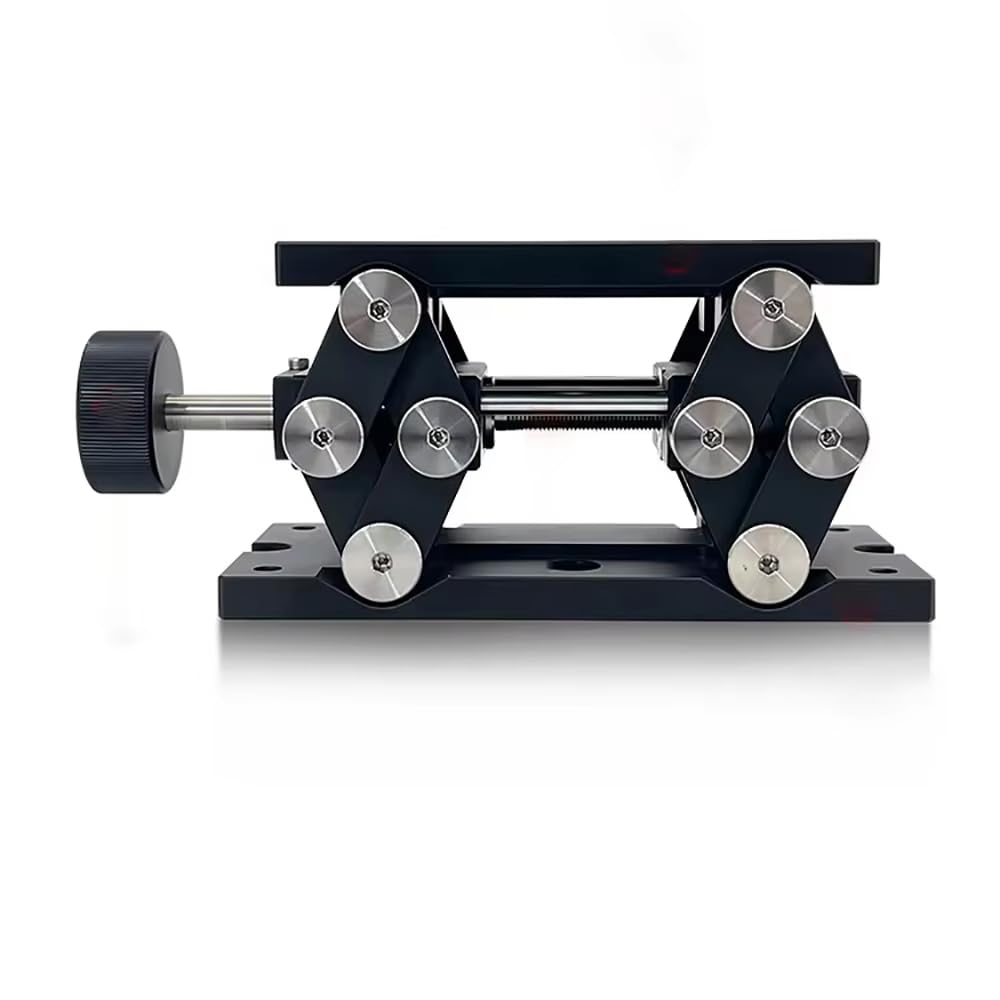 Plataforma Elevadora de Precisión en el Eje Z, Gato de Laboratorio Manual, Plataforma de Ajuste Lineal con Accionamiento Micrométrico mediante Tornillo, Capacidad de Carga de 15 KG