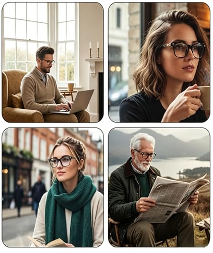 Image of 1-Pack Blue Light Glasses, 138x53mm, black silver, Transparent Computer Glasses, Clear Glasses for Women, Men, Super Lightweight, Suitable for most people