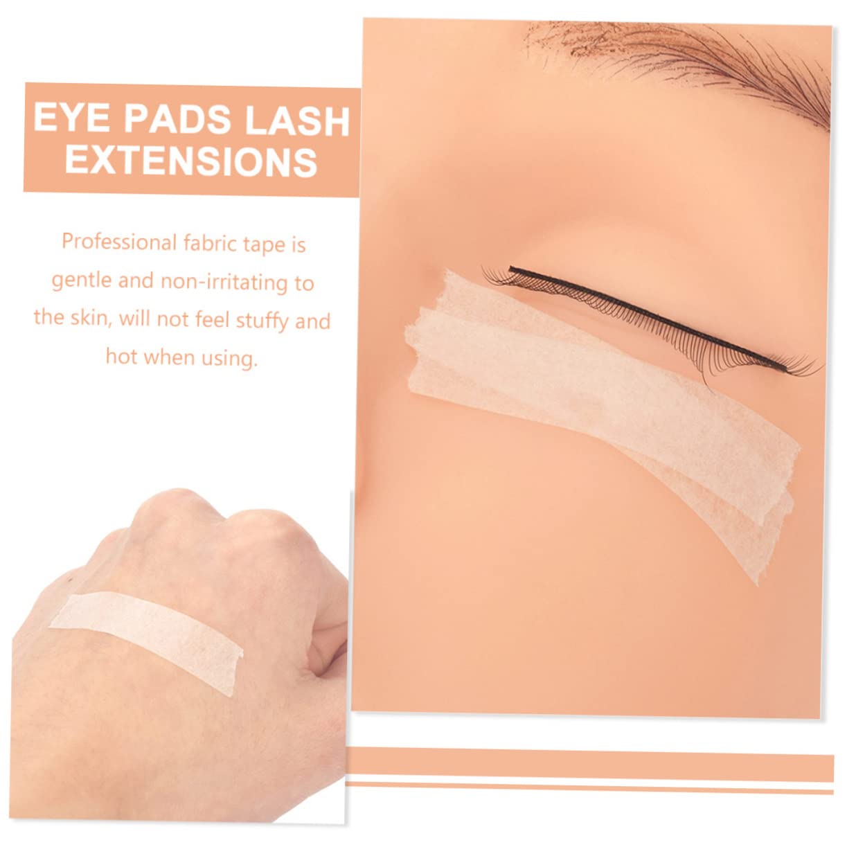 MUSISALY Volume Lash Extensions Tape Gentle Fabric Tape 1.2cm Wide 4.3 Meter/roll Ideal for Makeup Artists