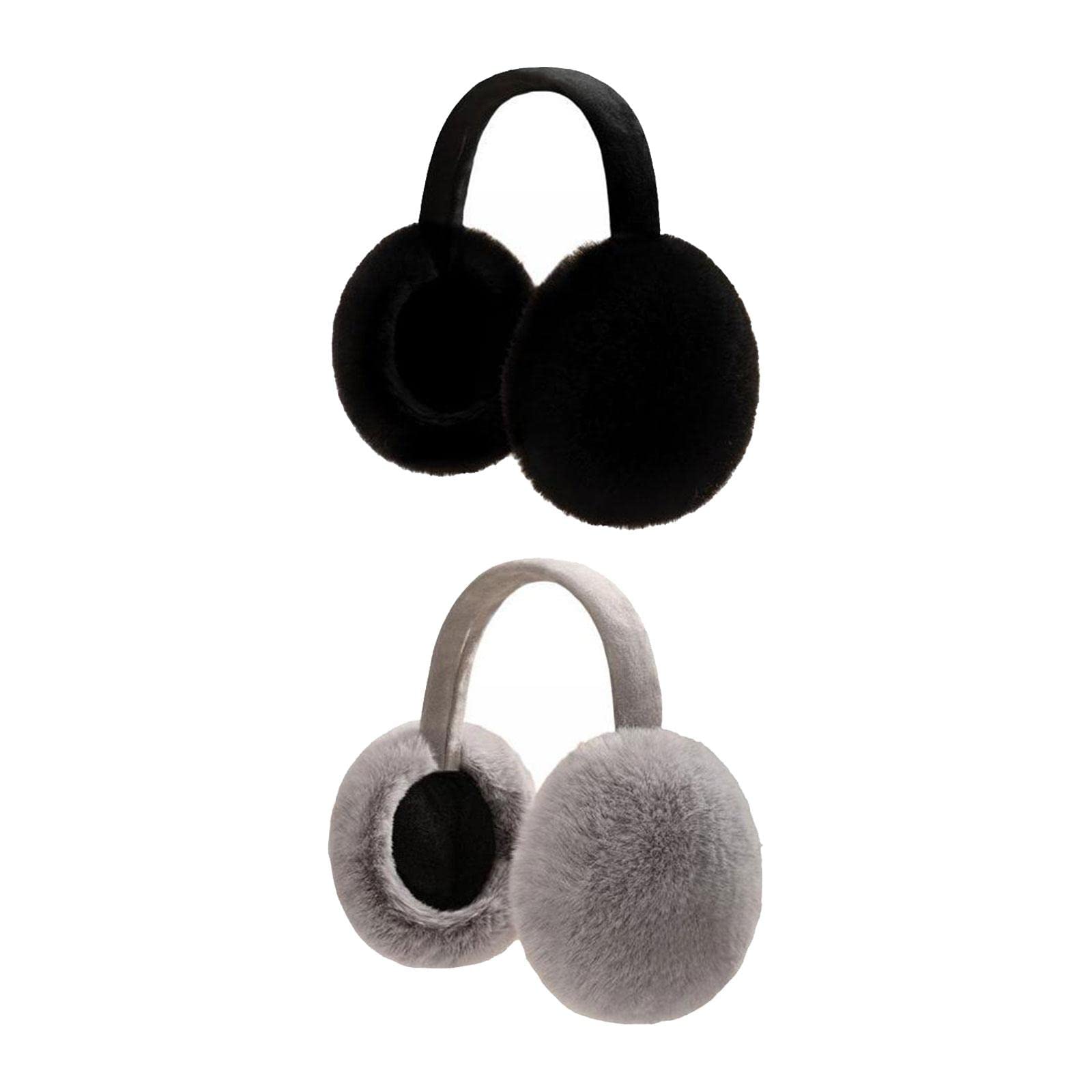 2Pcs Ear Muffs Earmuffs Headband Winter Ear Warmer Black Gray | Clothing, Shoes & Accessories | Mens Accessories | Hats