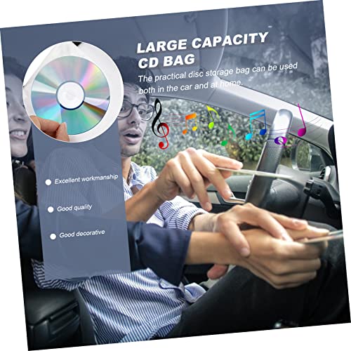 Abaodam 7 Peças bolsa de CD de pano oxford envelope CD caso de pasta de dvd Bolsa de couro clipes de