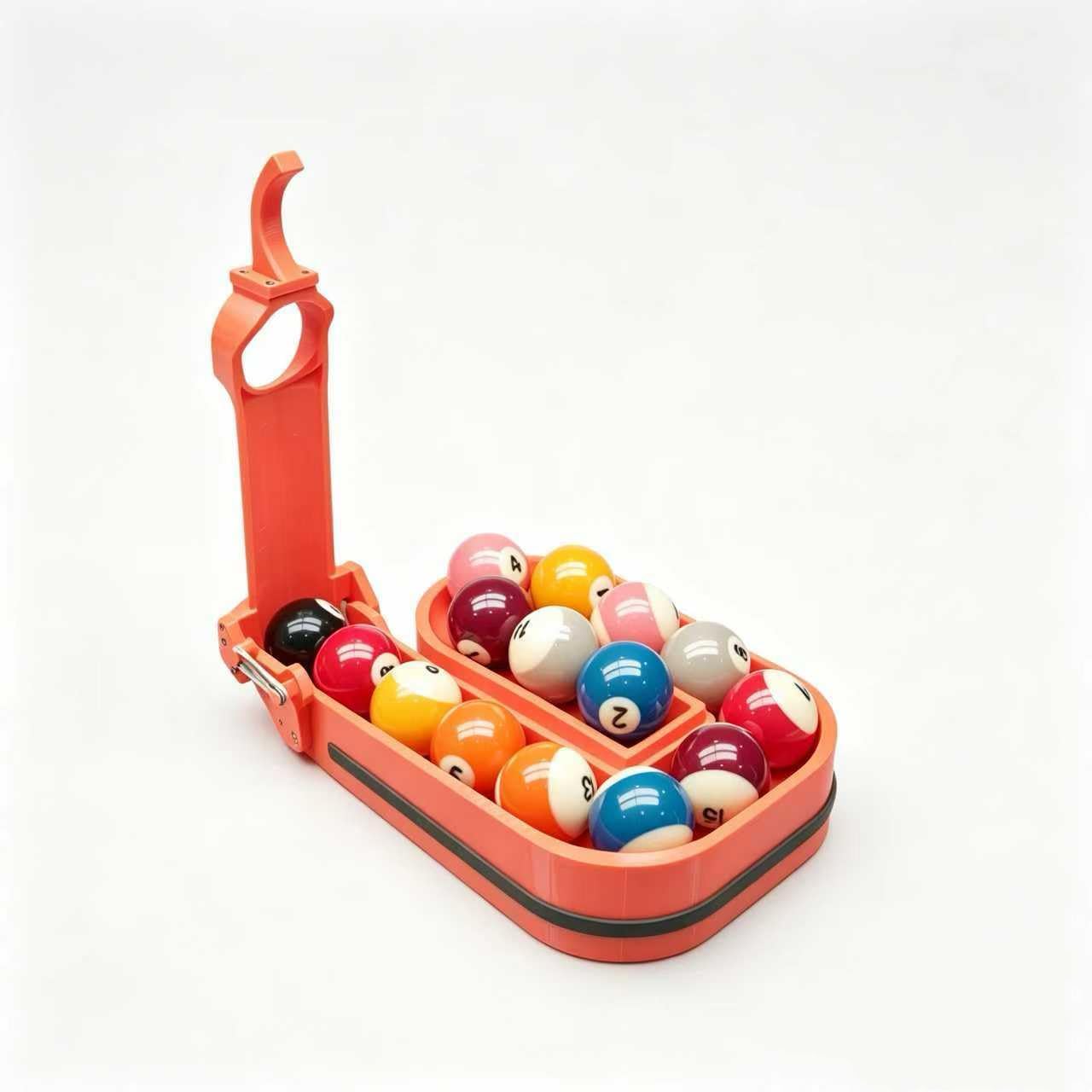 3D Printed Precision Pool Ball Rack: Professional Billiards Training Tool for Perfect Ball Placement, Fast Setup, Portable Design with Complete Maintenance Kit (Screwdriver/Rubber Bands)