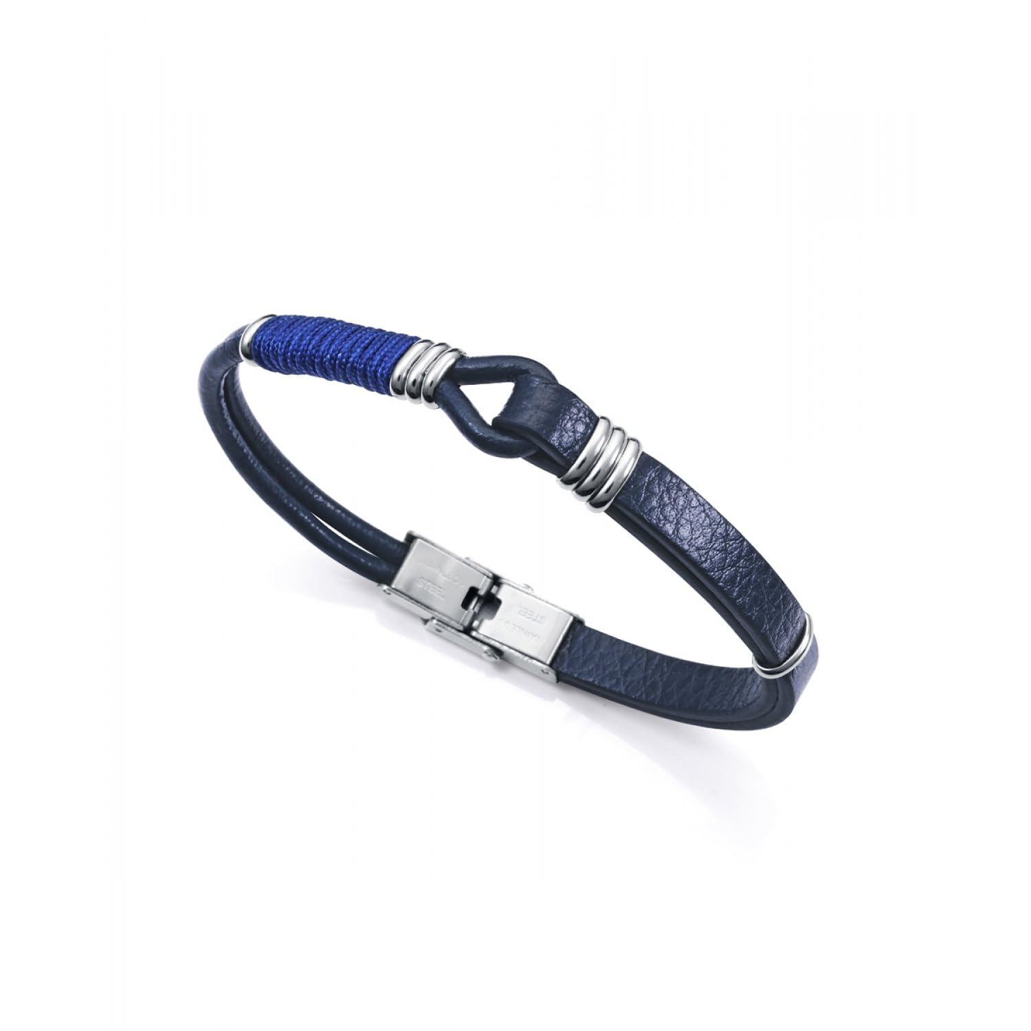 Viceroy Pulsera 14117P01013 acero y piel hombre