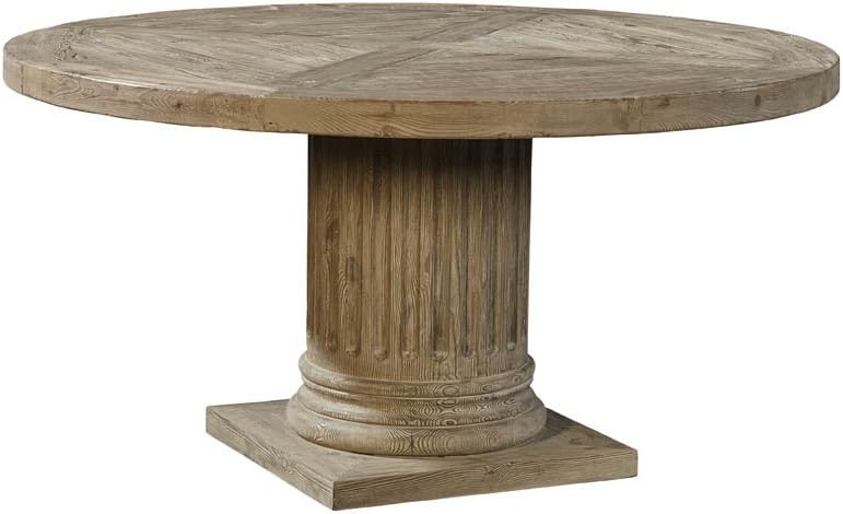 Amazon.com - Sloane Elliot Chaucer Pedestal Dining Table, Natural Wood ...