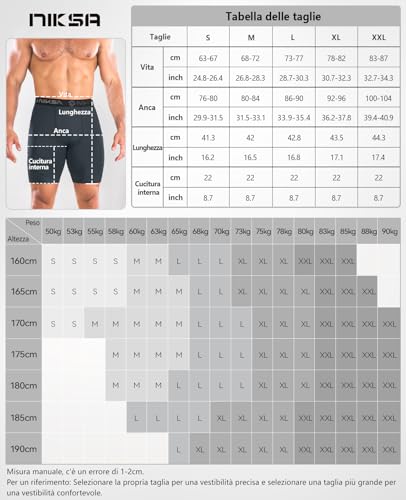 Image of Niksa 1 /2 Pack Mens Compression Shorts with Pocket, Performance Spandex Athletic Sports Workout Running Underwear Shorts