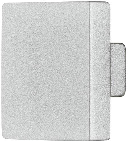 Pomello per porta di alta qualità, quadrato, in materiale pieno, particolarmente robusto, resistente e antigraffio. Superficie: pomello da cucina argento opaco spazzolato.