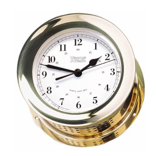 Weems & Plath Atlantis Collection Quartz Ship's Bell Clock (Brass)