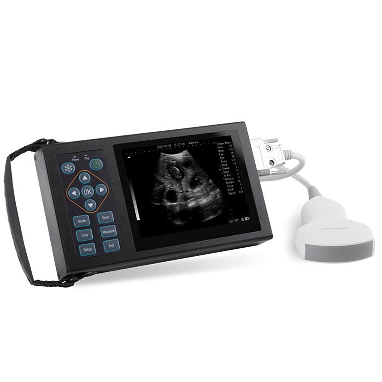 Máquina de ultrasonido veterinaria con sonda microconvexa, escáner de ultrasonido B portátil para pruebas de embarazo en animales, ideal para uso agrícola