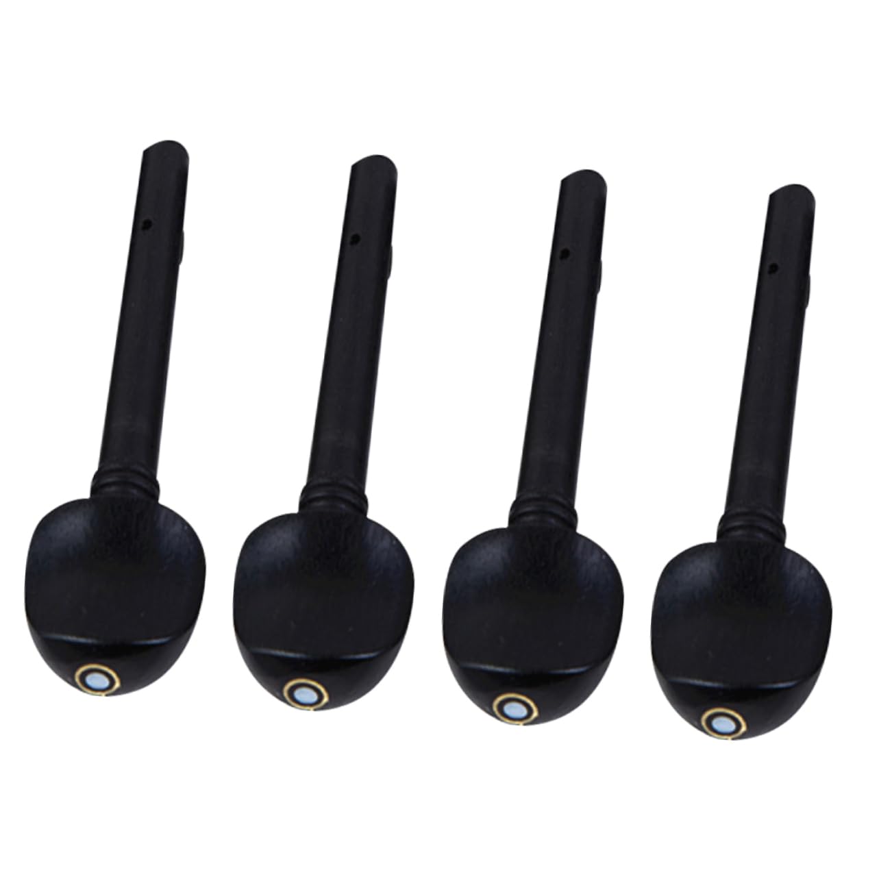 Yardwe 4pcs Ebony Violin Pegs Replacement Tuning Pegs for Violin Durable and Smooth Finish for Musicians Black