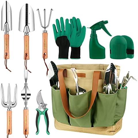 YAUNGEL Gardening Tools Set with Tote Bag Cover