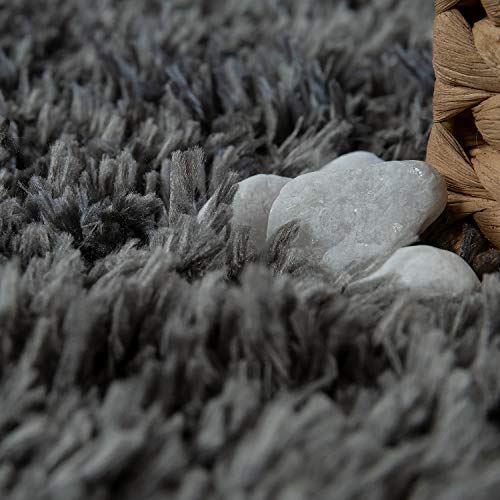 Paco Home Badezimmerteppich Badematte Badteppich Waschbar rutschfest Modern Flauschig Weich Einfarbig Grau, Grösse… – Bild 4