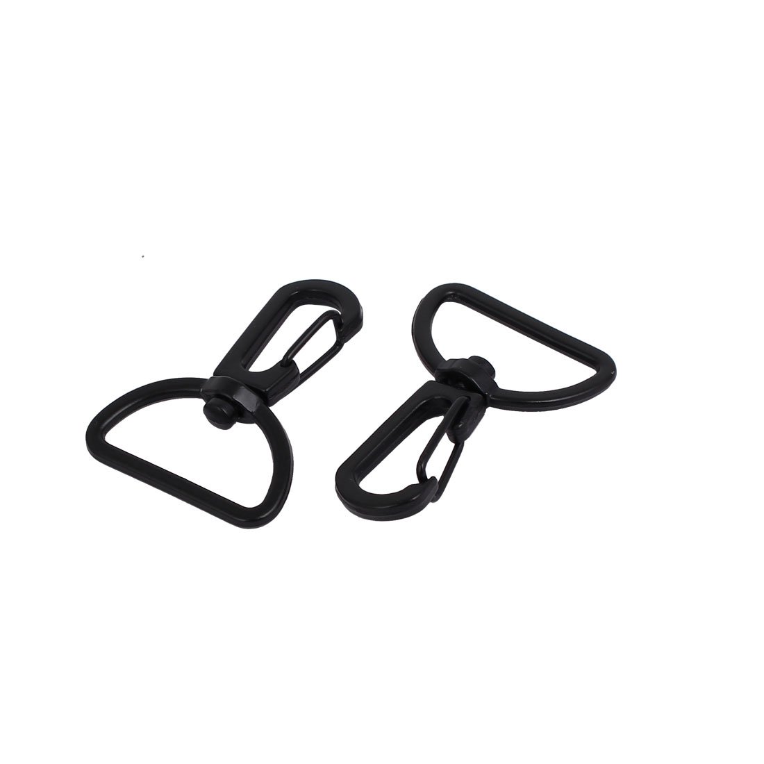 Aexit 25mm Metal Home Hardware D-Ring Swivel Snap Hook Lobster Trigger Clasp Clip Black 10pcs Model:64as652qo492