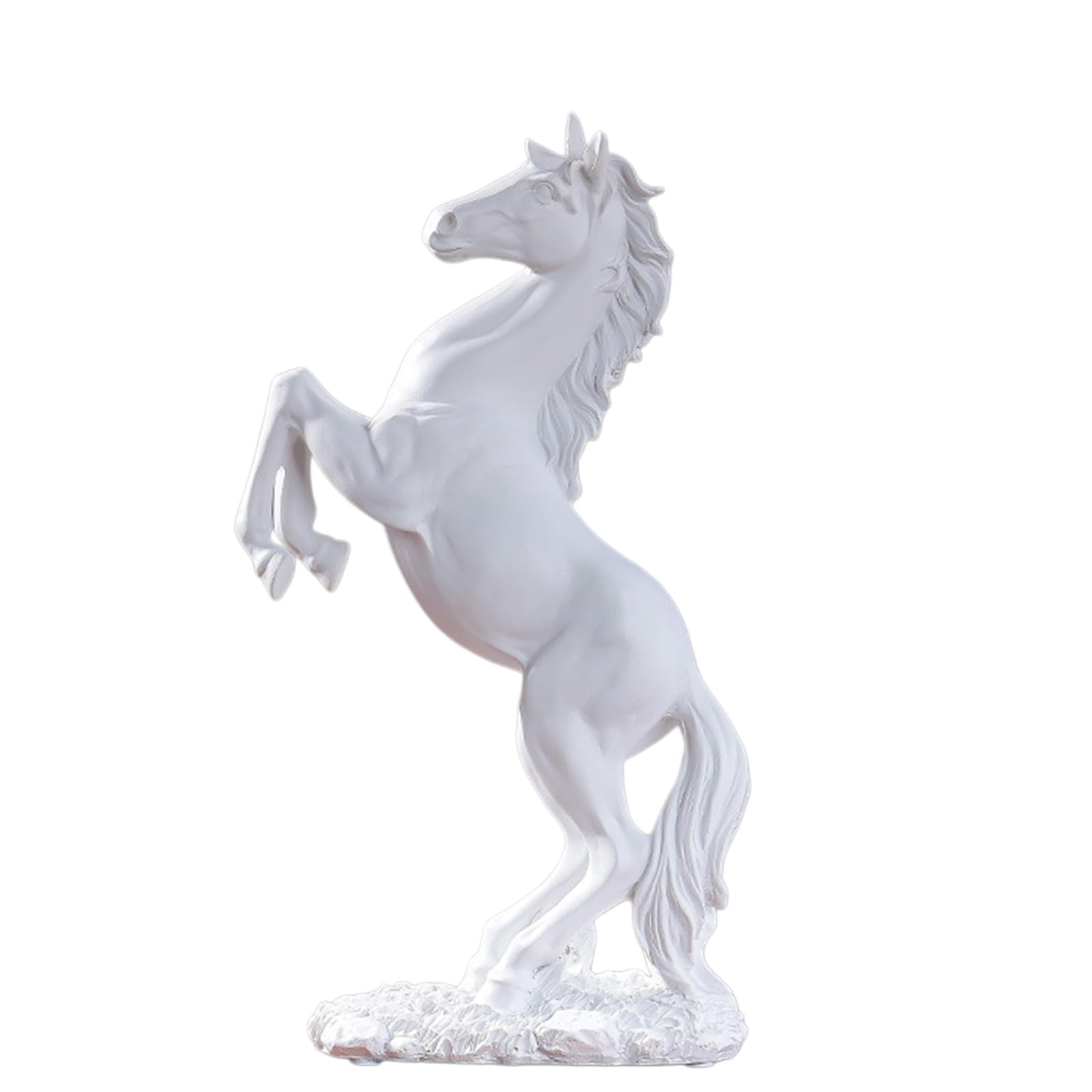 YXCQHZM Horse Resin Figurine Modern Sculpture for Desk Decor Statue, Wine Rack, Office Desk Ornament (white)