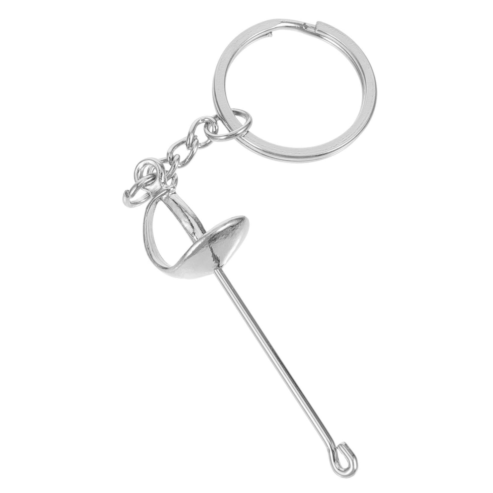 Abaodam 5pezzi Portachiavi Metallo Per Scherma Portachiavi Sportivo Decorativo Per Appassionati Di Scherma Souvenir Unico Con Design Elegante e Artigianato Raffinato Ottimo Per Borse e