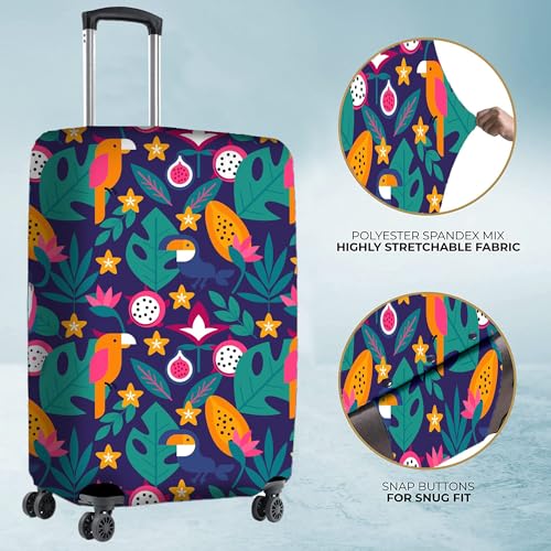 Image of Nasher Miles Polyester Protective Luggage Cover Set of 3 (Small-Medium-Large) - Feather